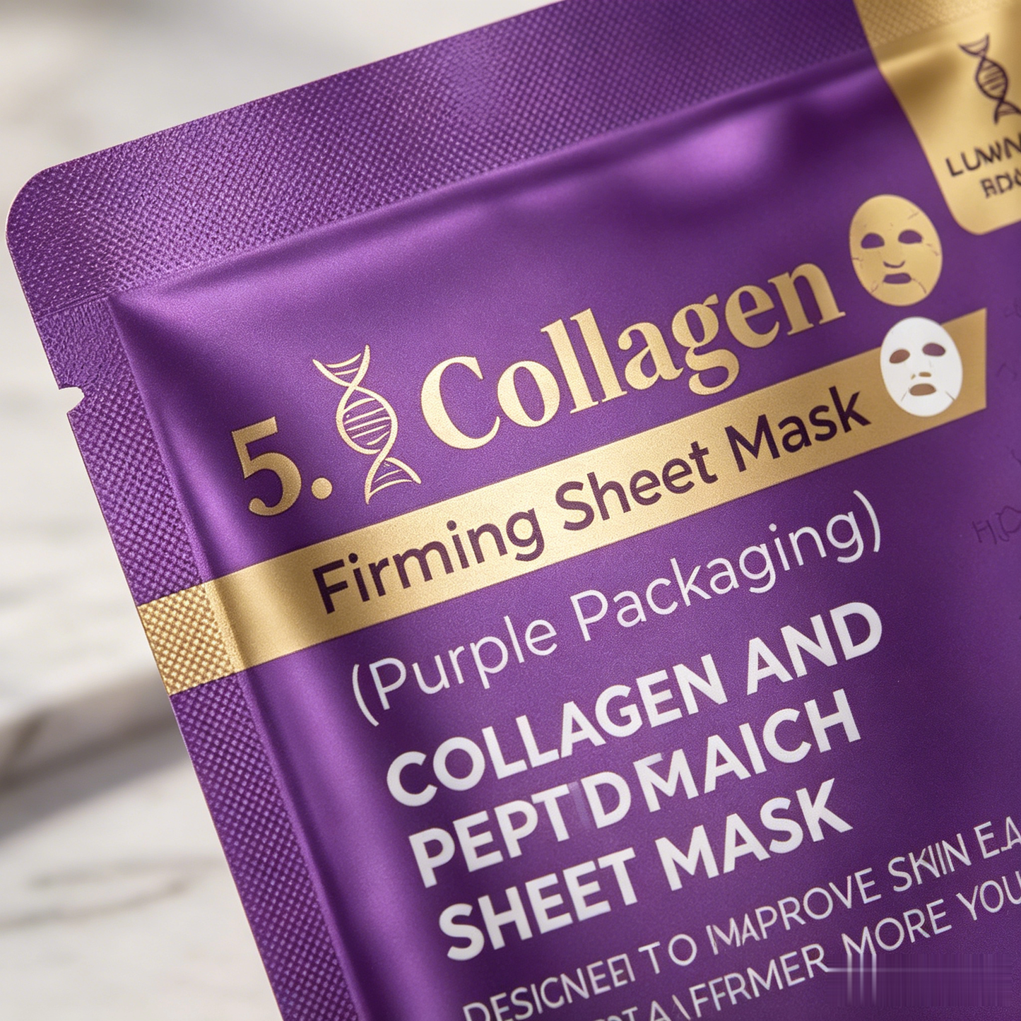 LUMINANCE SKINCARE 5X Kollagen ♥️♥️ & Peptid-Gesichtsmaske | Feuchtigkeitsspendende und straffende Pflege für glatter aussehende Haut